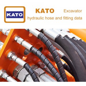 Data of hydraulic hose and fittings on KATO Excavator