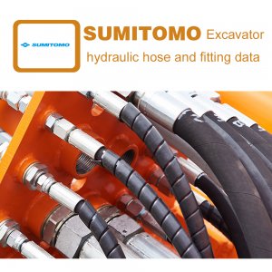 Data of hydraulic hose and fittings on SUMITOMO Excavator
