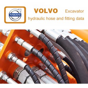Data of hydraulic hose and fittings on VOLVO Excavator