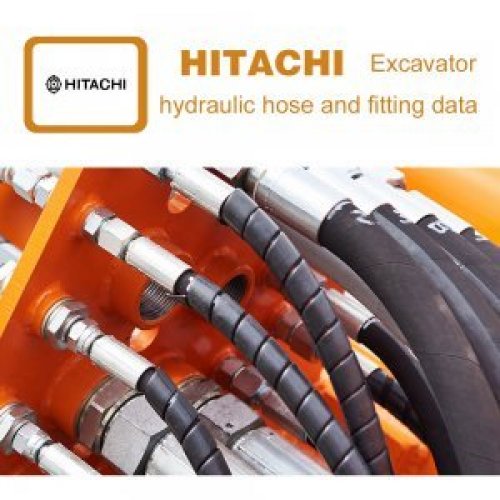 Data of hydraulic hose and fittings on HITACHI Excavator Fluid Power